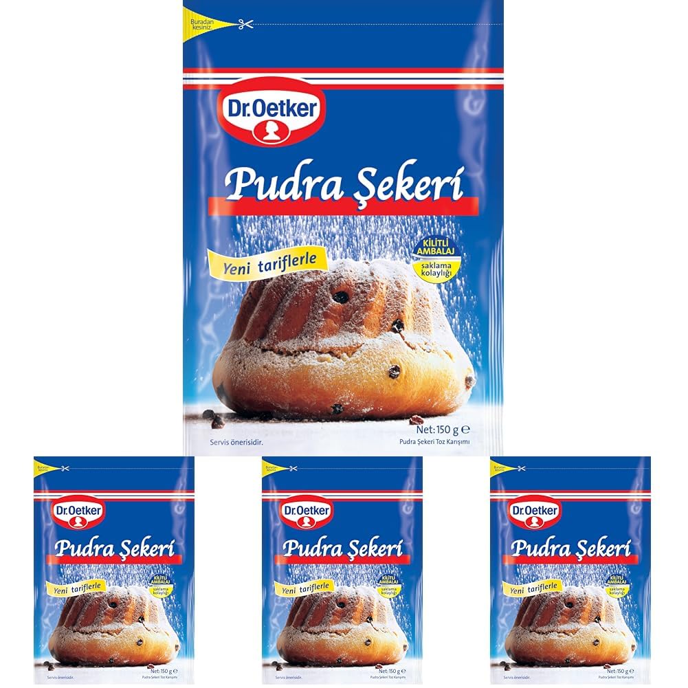 Dr. Oetker Pudra Şekeri Kilitli 150Gr 4lü paket
