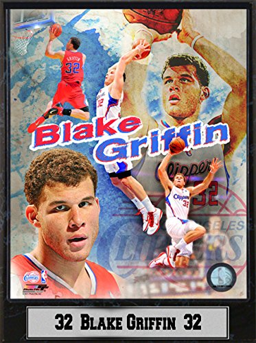 Encore Select 512-01 NBA Los Angeles Clippers Blake Griffin Logo Plaque, 9-Inch by 12-Inch