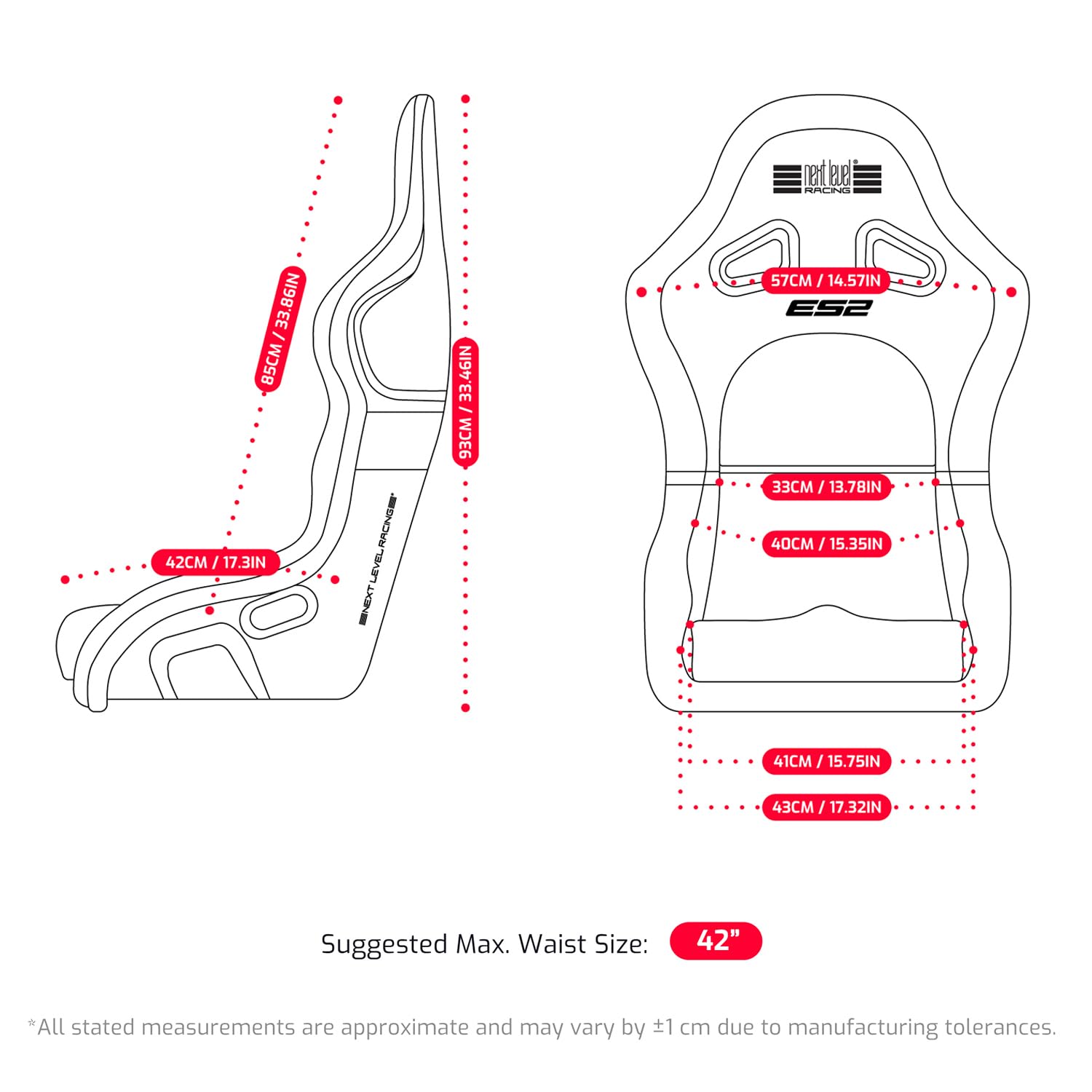 Next Level Racing Fotel wyścigowy wyższego poziomu ES2 Elite Sim (NLR-E060)