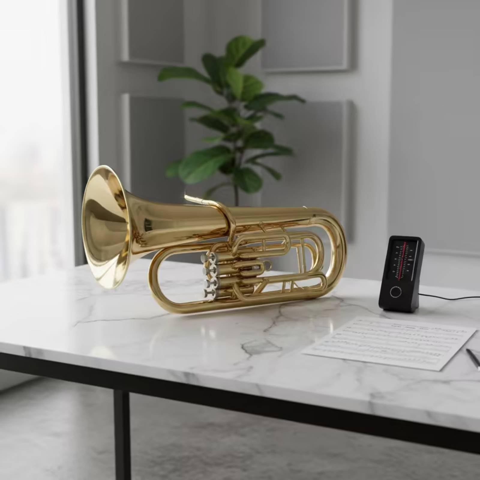 Strumento a Fiato in Si Bemolle con 4 Pistoni Pistoni Buona Suonabilità Strumento a Fiato in Si Bemolle Facile da Suonare A