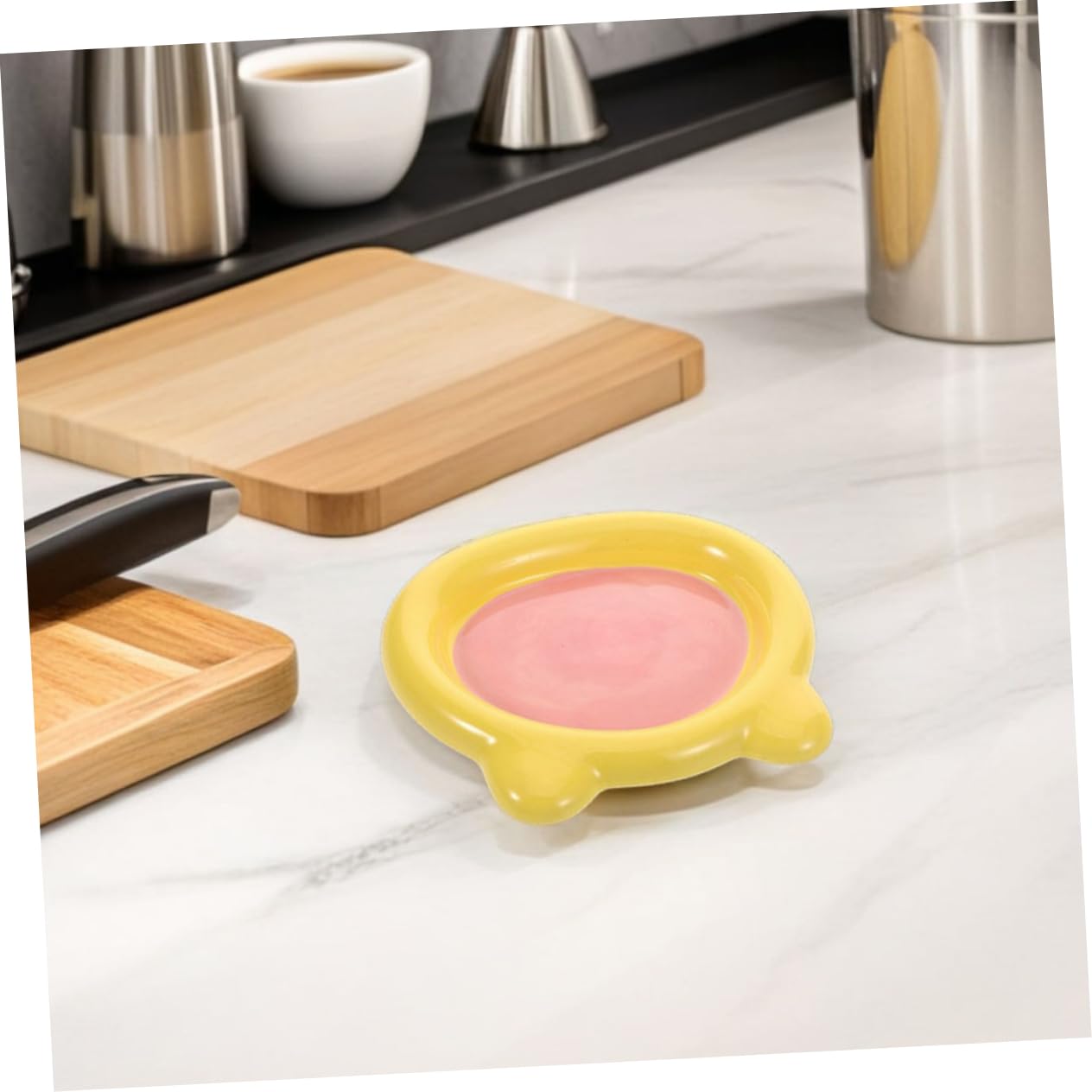 Ciotola per Gatti in Ceramica, Set 2 Pezzi Antischizzo | Uso Versatile per Pappa e Acqua, Formato Piatto per Gattini, Adatto a Casa e Piccoli Cani