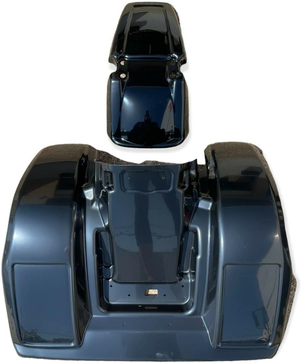 Front & Rear Fenders 2-Piece Set - Powersports ATC Accessories Compatible with Honda 1983/1984 ATC250R, ATC 250R - Heavy-Duty TPO Plastic Replacement Parts, High Gloss Finish - Black