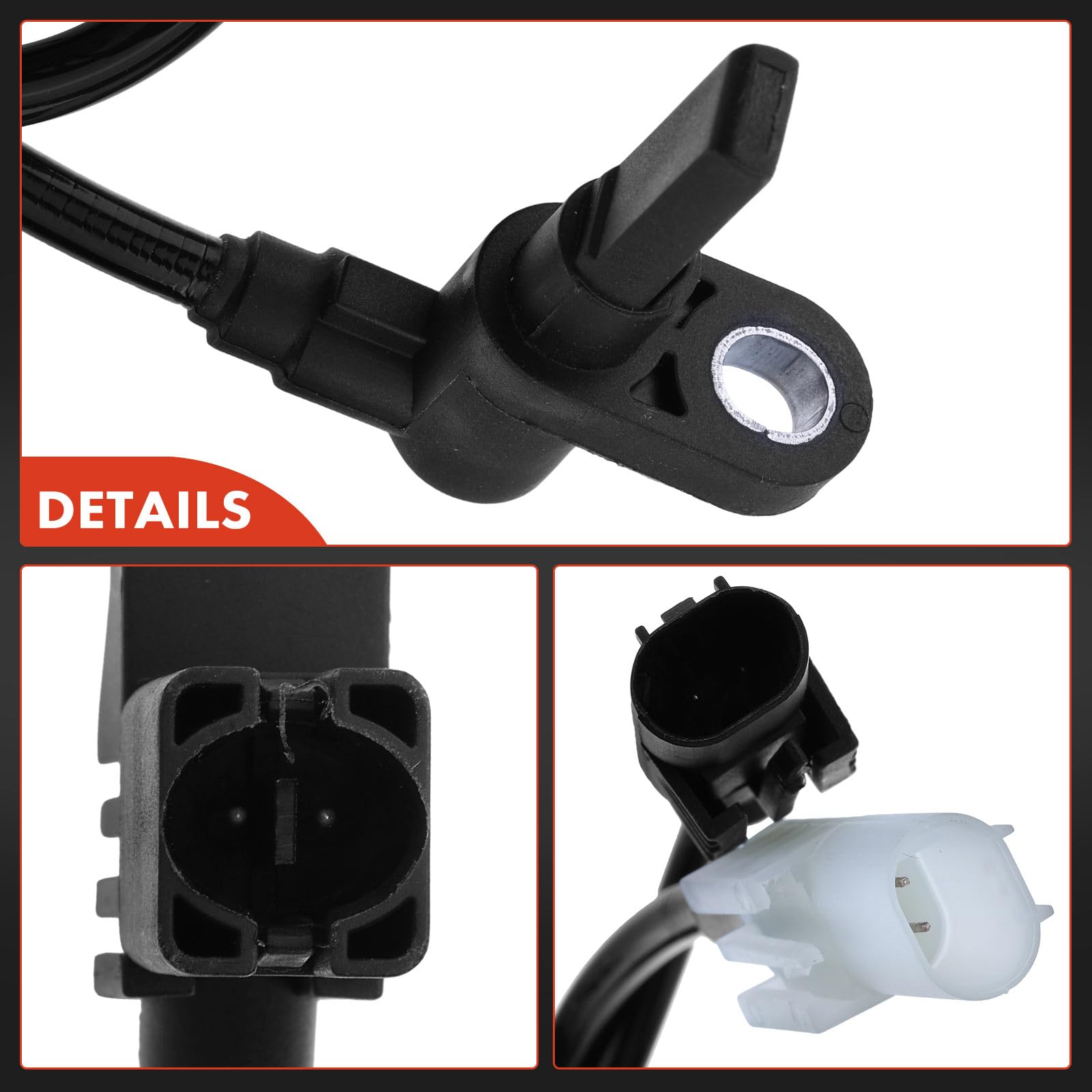 Frankberg 2x Sensor de velocidad de ruedas Sensor ABS 2+2 Polos(Izquierda) 2 Polos(derecha) Compatible con Vito Bus W639 Vito/Mixto Furgoneta W639 Viano W639 Replace# 6394409734