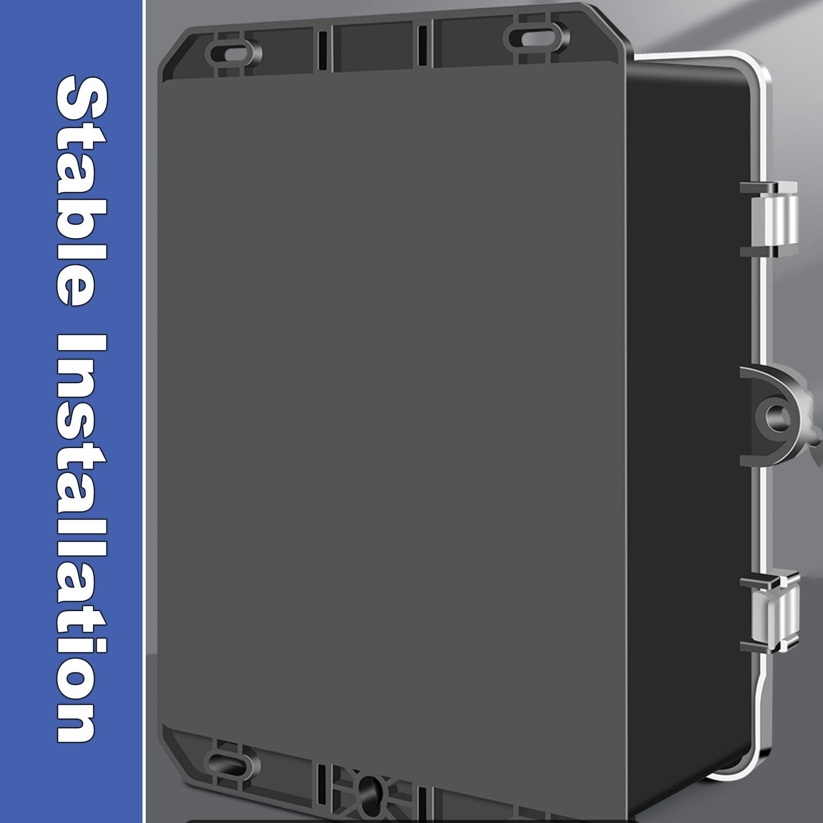 Caja Estanca Exterior Electrica Cierre de Seguridad, Caja Registro Electrico Transparente con Montaje Riel Para Uso Interiores y Exterior(24.2x31.8x9.5cm/9.5x12.5x3.7in)