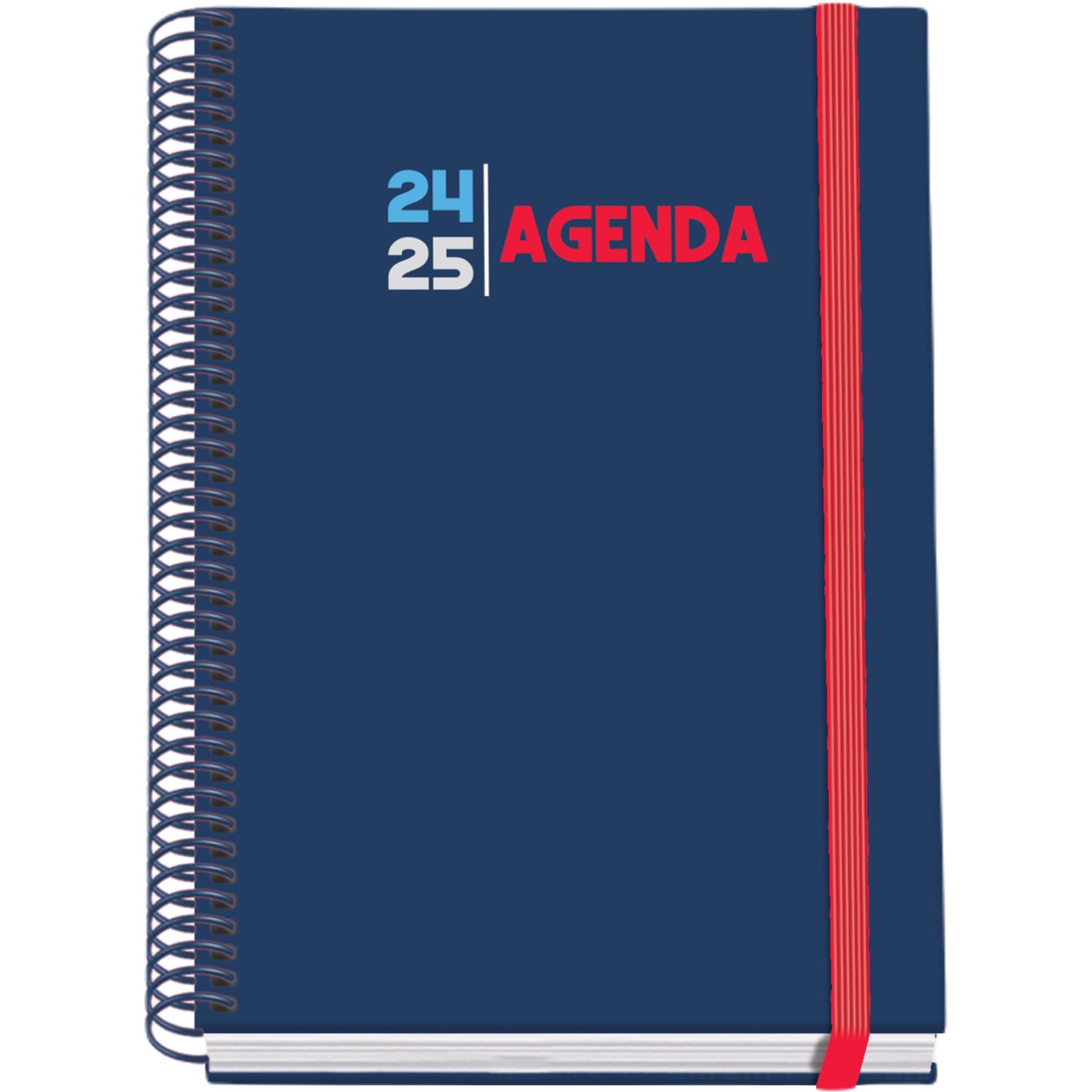 Dohe - Agenda Escolar 2024 2025 - Semana Vista, Tamaño A5 (15x21 cm), Cierre Anillas y Goma, Español e Inglés, 4 Páginas de Pegatinas, Septiembre a Junio, Material Escolar - PRIME Select