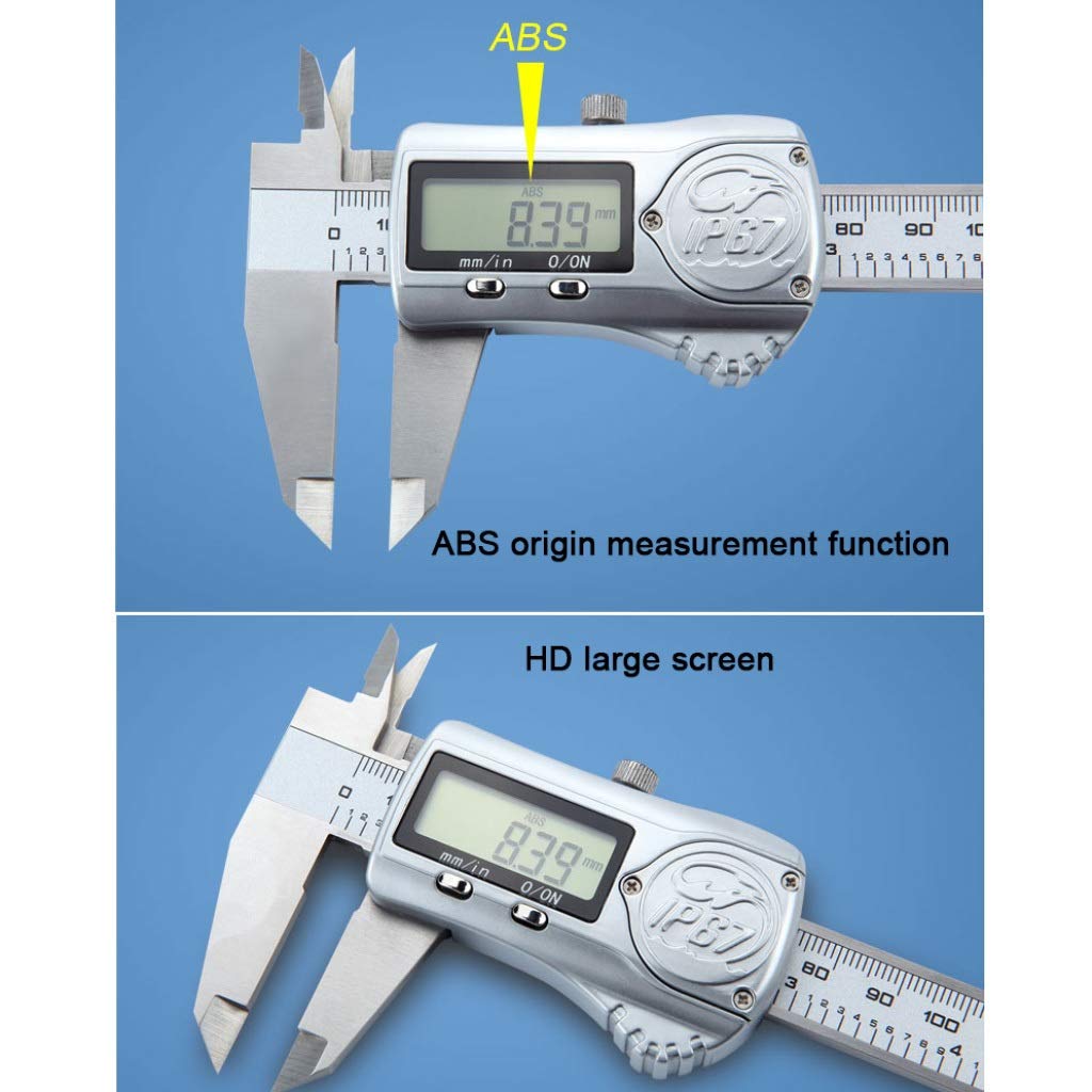 Suwalizki Elektroniczny Cyfrowy Cyfrowy Zacisk Ze Stali Nierdzewnej Vernier Caliper High Precision Industrial Pomiar Narzędzia Zakres: 0-150mm