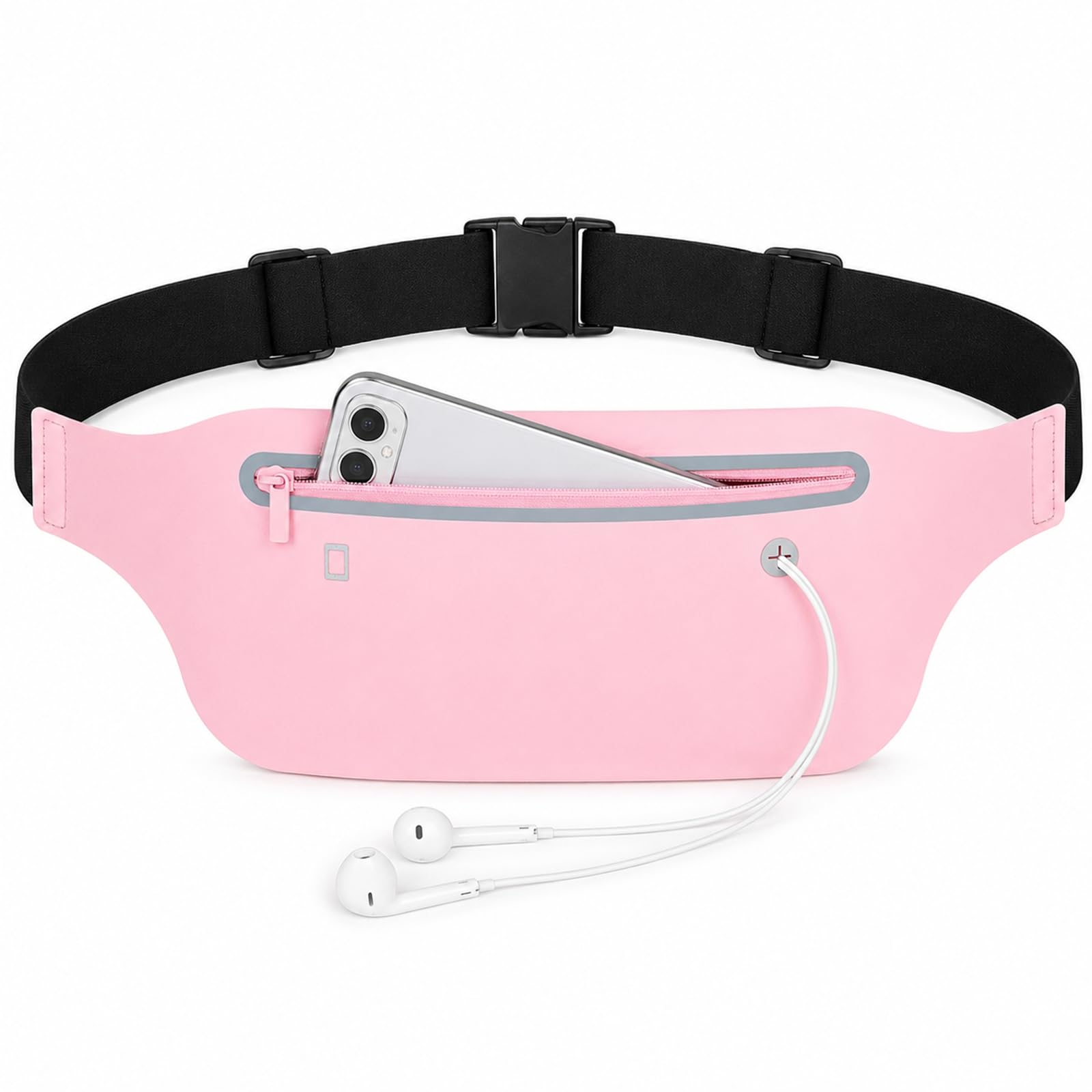 Ultrathin Running Belt with Phone Holder, Water-Resistant Reflective Pack