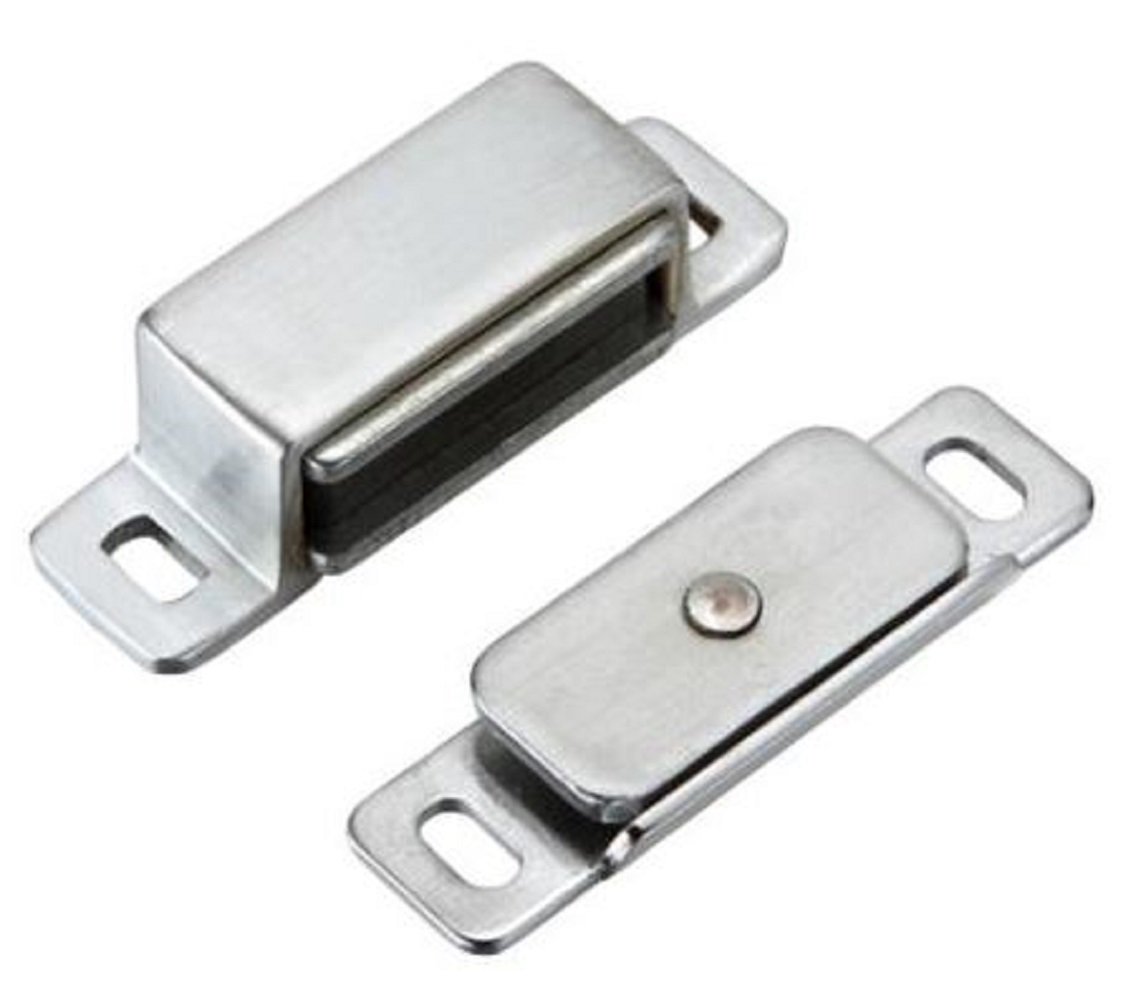 Chivrose Ltd Satin Chrome Quality Heavy Duty Magnetic Catch With 6Kg Pull Rating + Screws (Satin Chrome)
