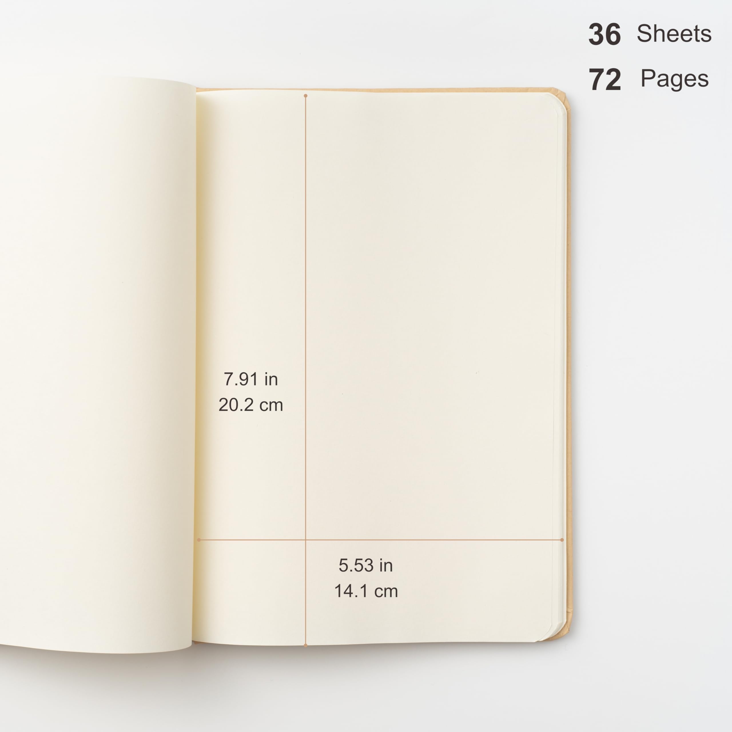 Paquete de 24 cuadernos en blanco, diarios A5 para dibujar, dibujar y escribir, 36 hojas de 72 páginas cada una, papel kraft de cubierta suave