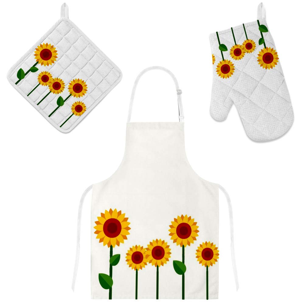 Tabliers de cuisine anti-taches et gants de protection pour le four