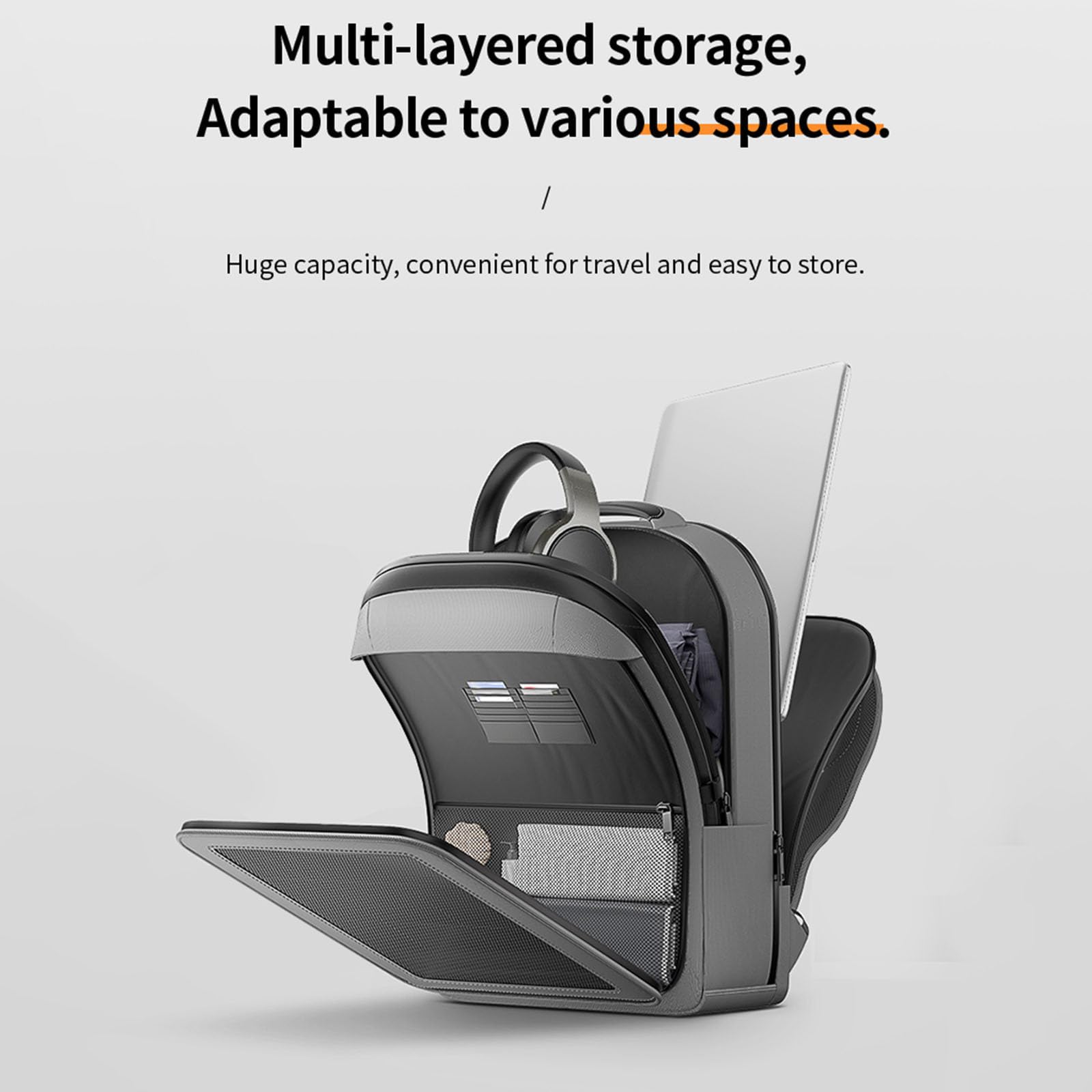 Zaino solare con pannello solare integrato da 30 W, 2 porte USB, scomparto per laptop da 17 pollici, 35 litri, tessuto Oxford, impermeabile, per escursionismo, campeggio, viaggi