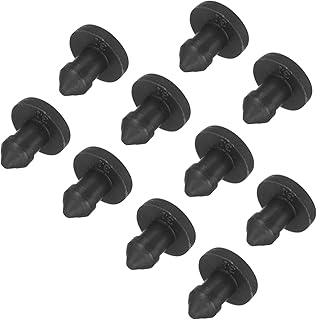 QUARKZMAN Tapones de silicona con orificios, tapones de goma, tapones ciegos, tipo de panel redondo, para tapones de sellado impermeables, 3 mm de diámetro, color negro, paquete de 50