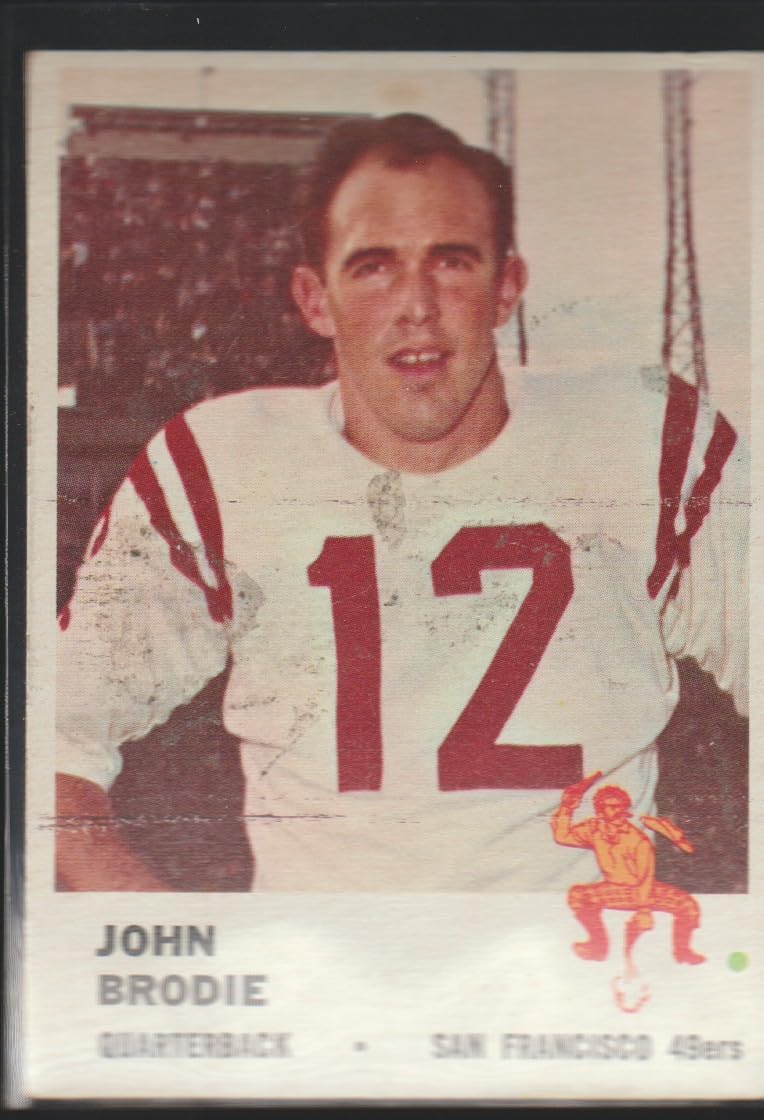 1961 Fleer John Brodie 49ers Rookie Football Card