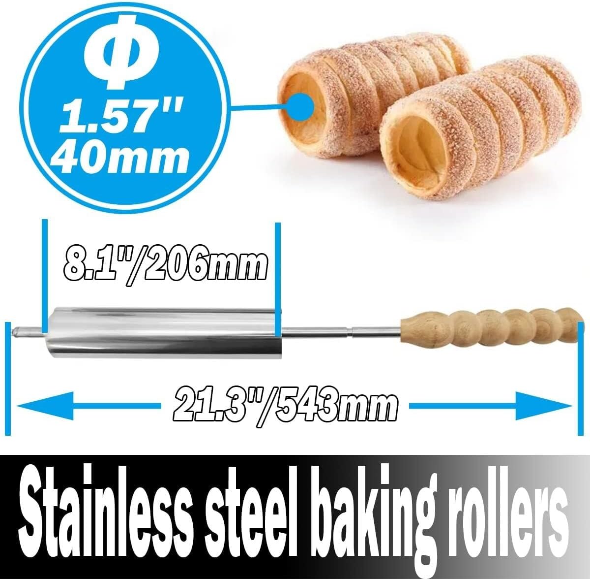 Chimney Cake Oven Commercial Electric Hungarian Cake Pop Roller Machine Ice Cream Cone Grill Maker With 2 Baking Rollers For Restaurant