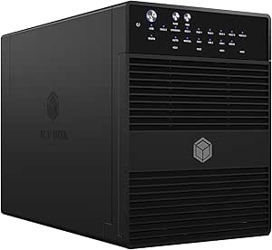 ICY BOX Boîtier Raid Externe pour 4 disques SATA 3,5" avec Connexion USB 3.0 et eSATA Noir