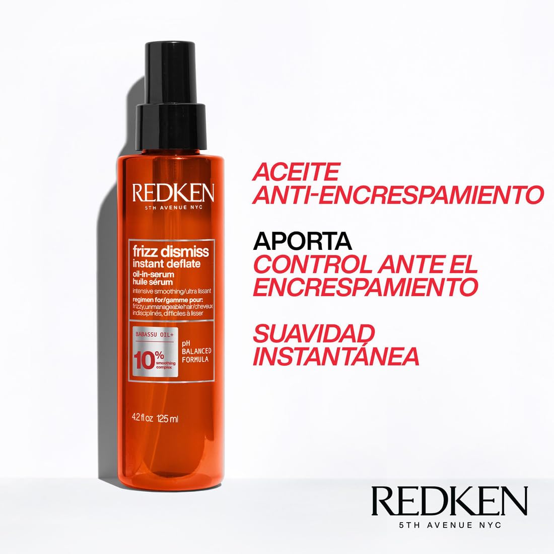 Redken, Aceite Sin Aclarado Antiencrespamiento, Para todo tipo de Cabello de Fino a Grueso, Para Clima Húmedo, Frizz Dismiss