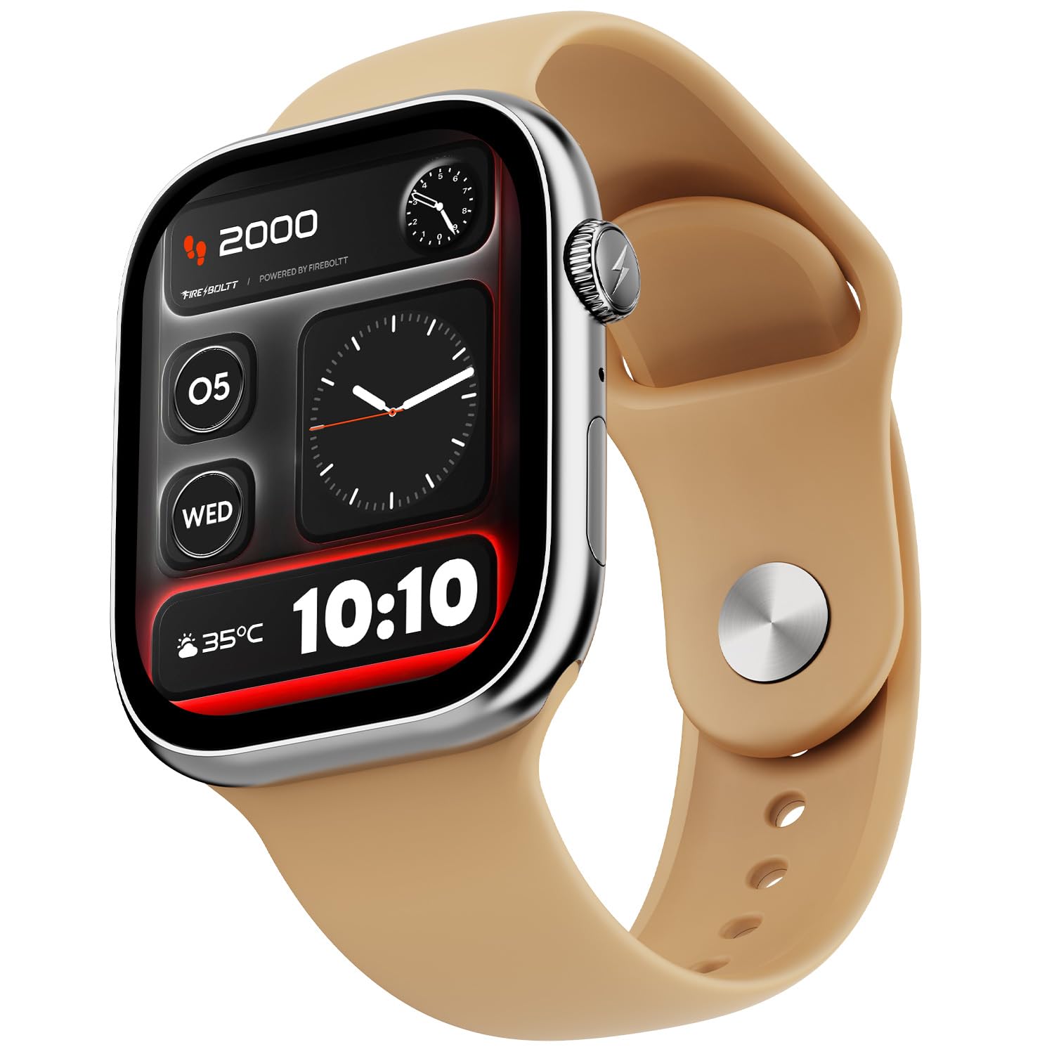 Fire-Boltt Ninja X Ring Smart Watch with 1.96” Always-On Display, Bluetooth Calling, Wireless Charging, AI Voice Assistant, 500+ Watch Faces, Health Suite, Smart Watch for Man & Woman – Mocha Mousse-picture-23