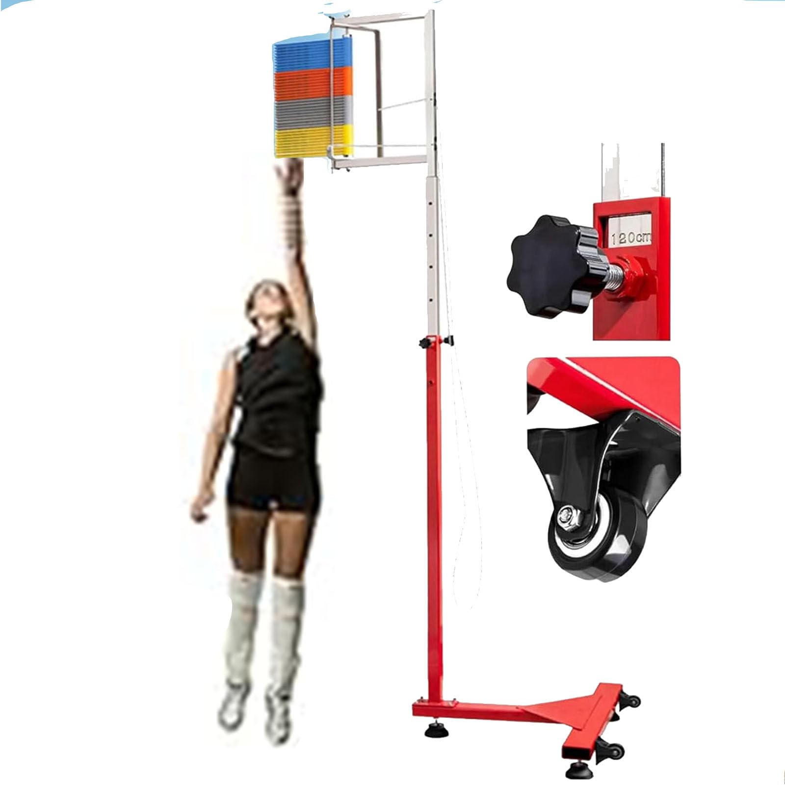 Vertikales Sprungmesswerkzeug mit verstellbarer Höhe für Sportler und Trainer, verbessert die Trainingsgenauigkeit
