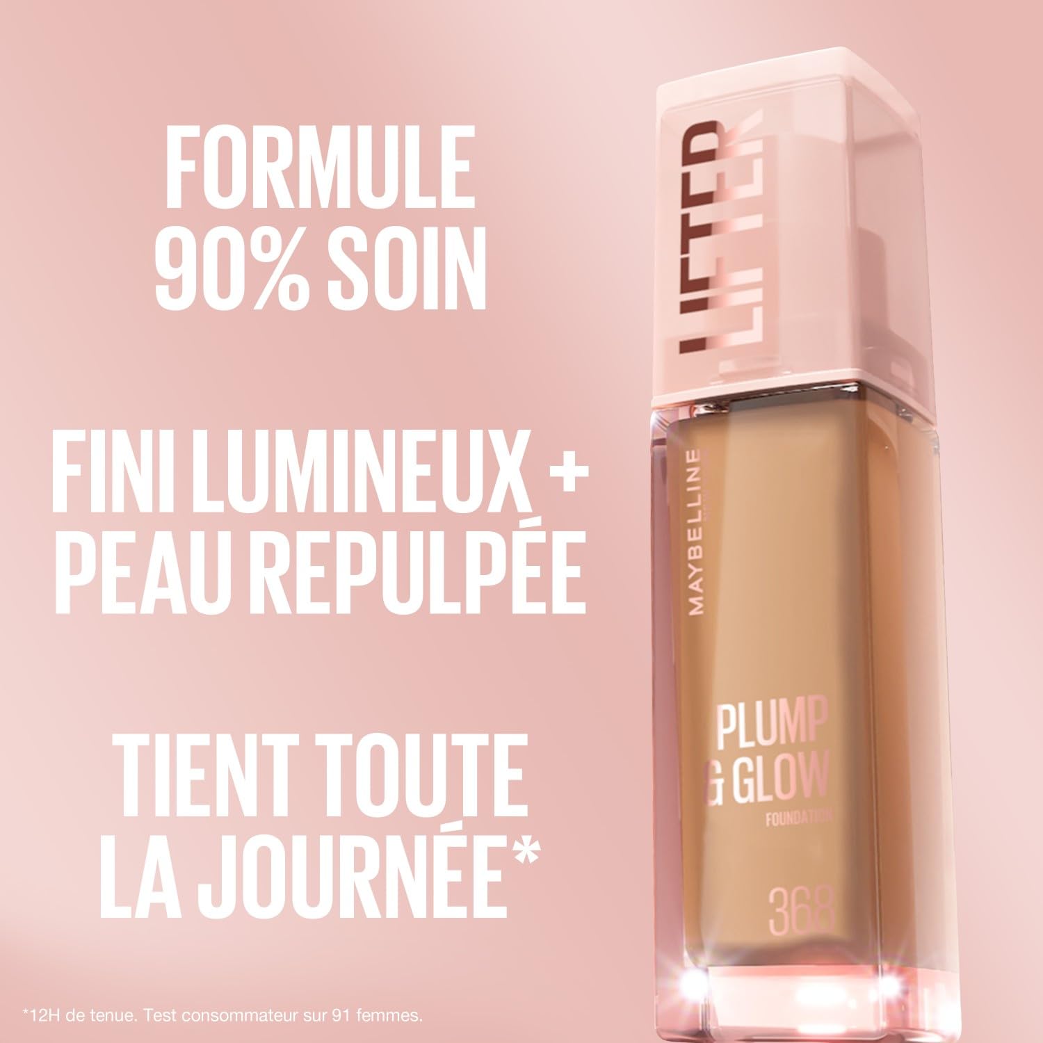 Maybelline New York Lifter Plump&Glow, podkład rozświetlający 118