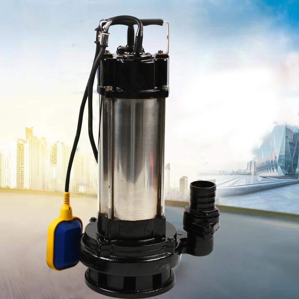 Abwasserpumpe Tauchpumpe Wasserpumpe Schmutzwasserpumpe Edelstahl 220V 1500W | 36000 L/H | Max. Hub 72'