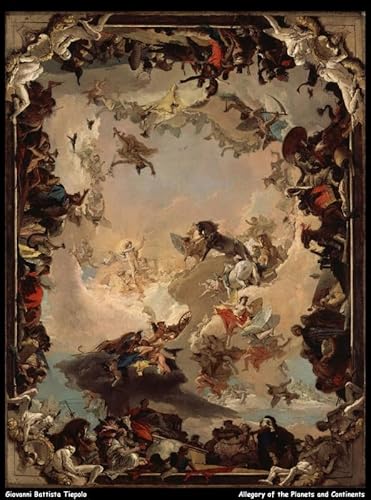 Unicorn Posters A4 POSTER (11.8/8.3 inch) (30/21 cm) - giovanni battista tiepolo allegory of the planets and continents 13036520934 o(1)