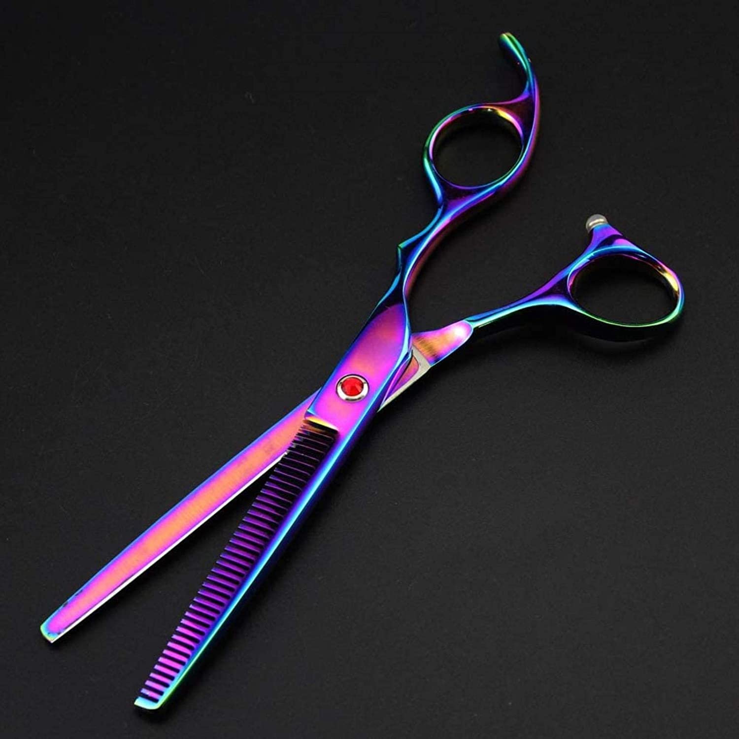 Tijeras Peluqueria Canina, Corte Curvado recto Tijeras de adelgazamiento Perro Cat Tijeras Kits Puppy Cabello Recortador