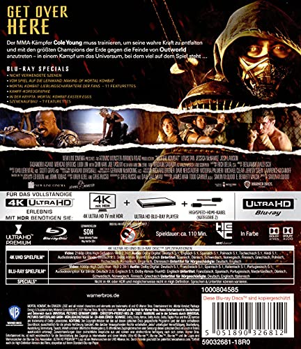 Mortal Kombat (2021) – 4K Blu-ray (UHD + Blu-ray Disc)