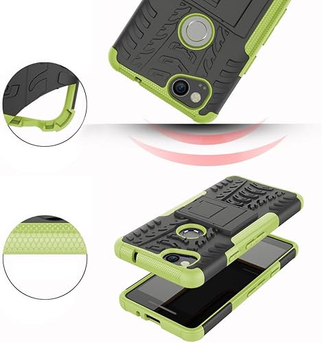 Miniatura 7 de Asuwish Funda para teléfono para Google Pixel 2 con protector de pantalla de vidrio templado y soporte delgado, híbrida, resistente, funda