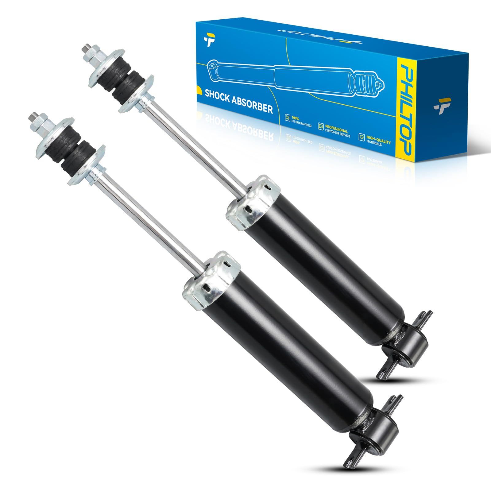 ‌PHILTOP Front Shock Assembly for 1982-2003 S10 1991-2003 GMC Sonoma 1995-2005 Blazer 1983-1994 S10 Blazer 1983-1991 S15 Jimmy 1987-1995 LLV 344040 * 2 - Quick Fit Suspension Replacement‌