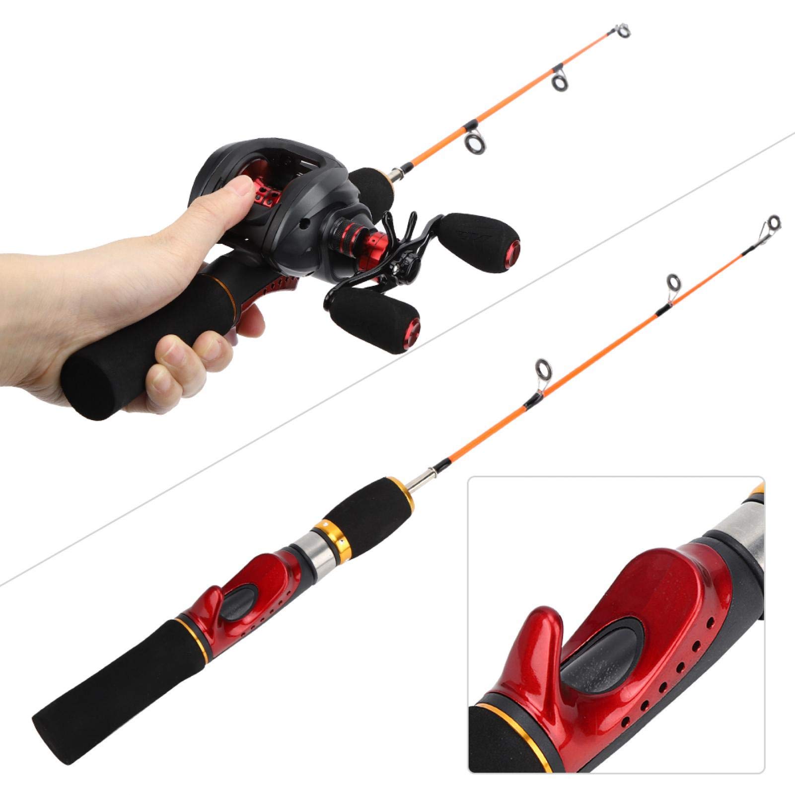 30.5cm/12in Ice Fishing Rod Trout, Telescopic Fishing Rods, Fishing Poles Ugly Stick with 2 Sections for Spinning Fishing Rod : Sports & Outdoors