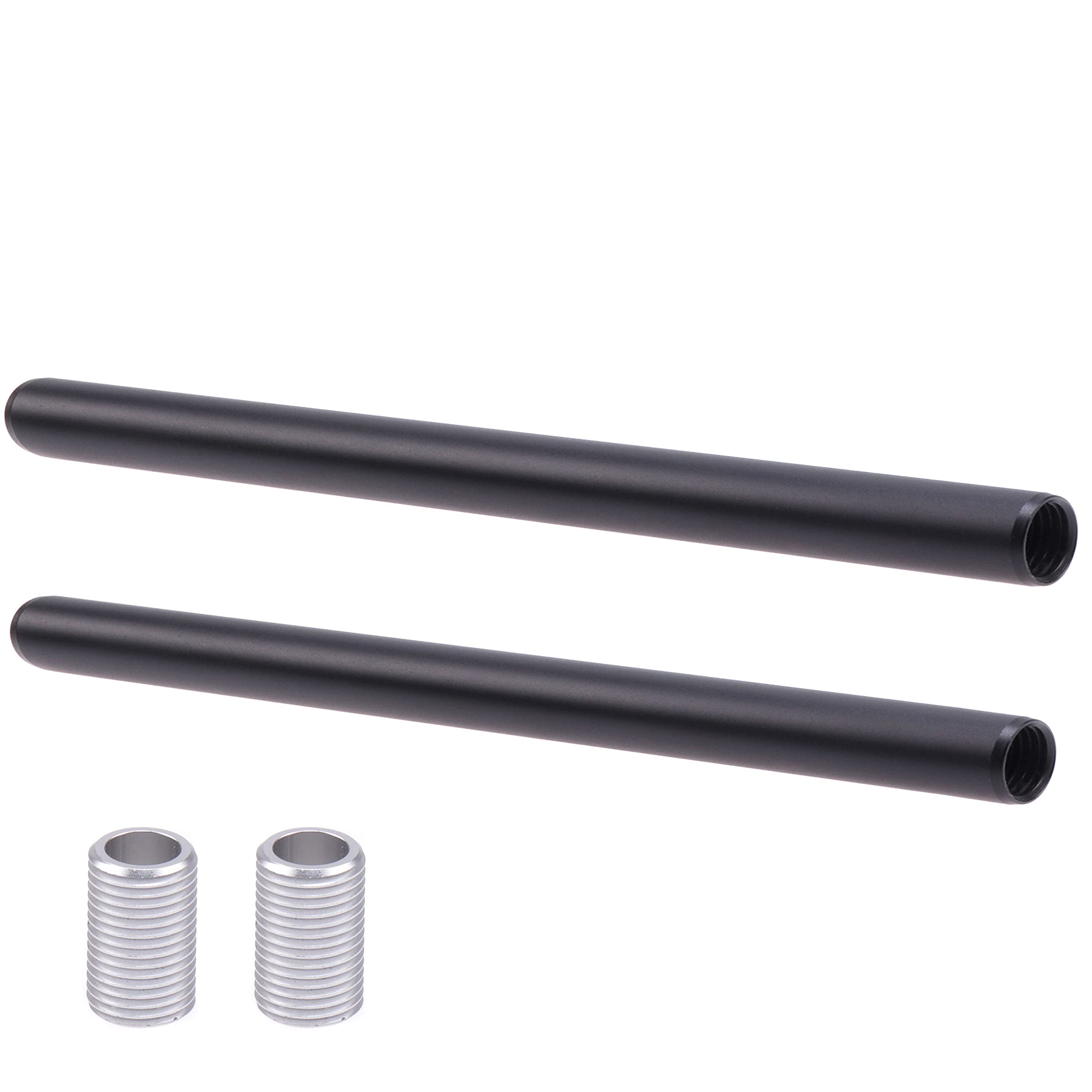 Fotga 2 Pack16inch / 40cm Aluminum 15mm Rod for 15mm Rail Base Plate System DSLR Follow Focus Matte Box Camera Cage Shoulder Pad Support