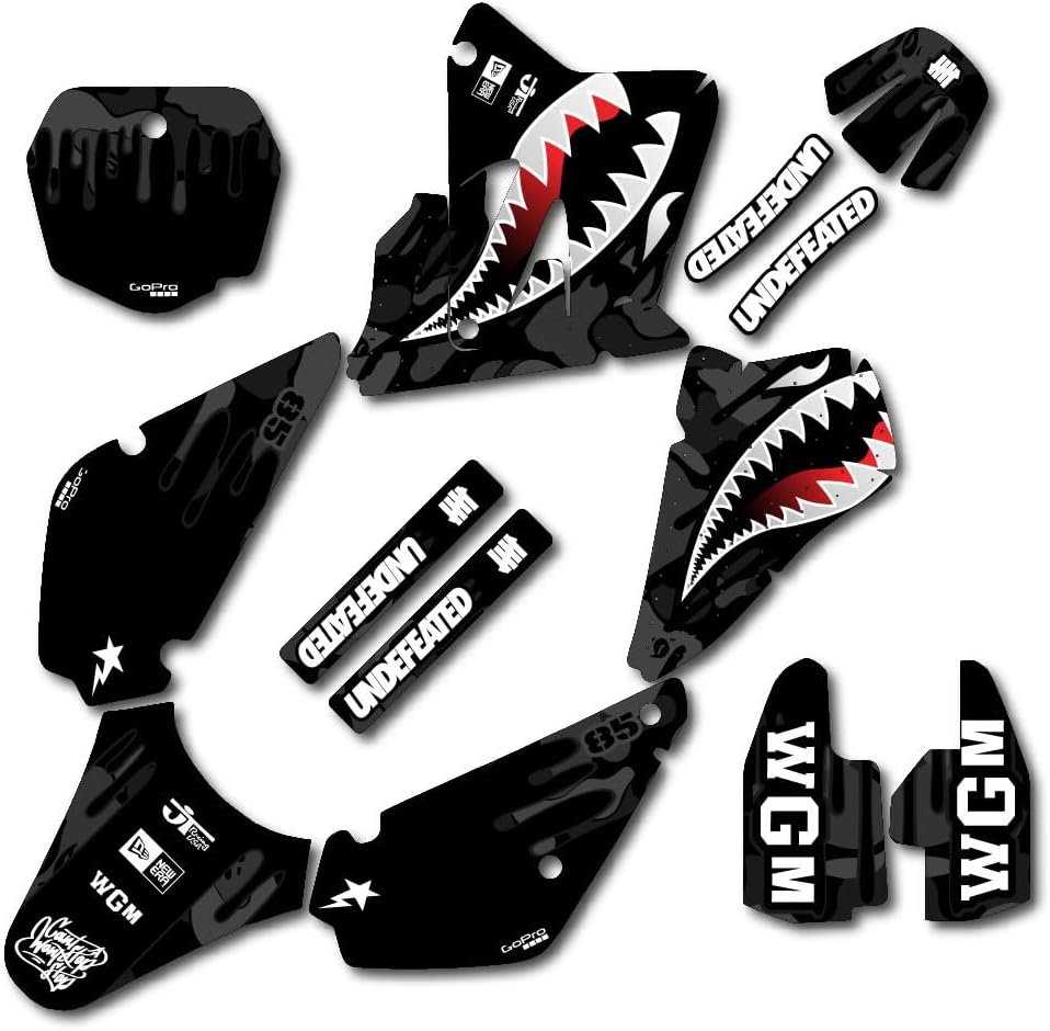Black Savage Graphics Kit Fits 01-19 Suzuki RM85 RM 85 Decal Kit