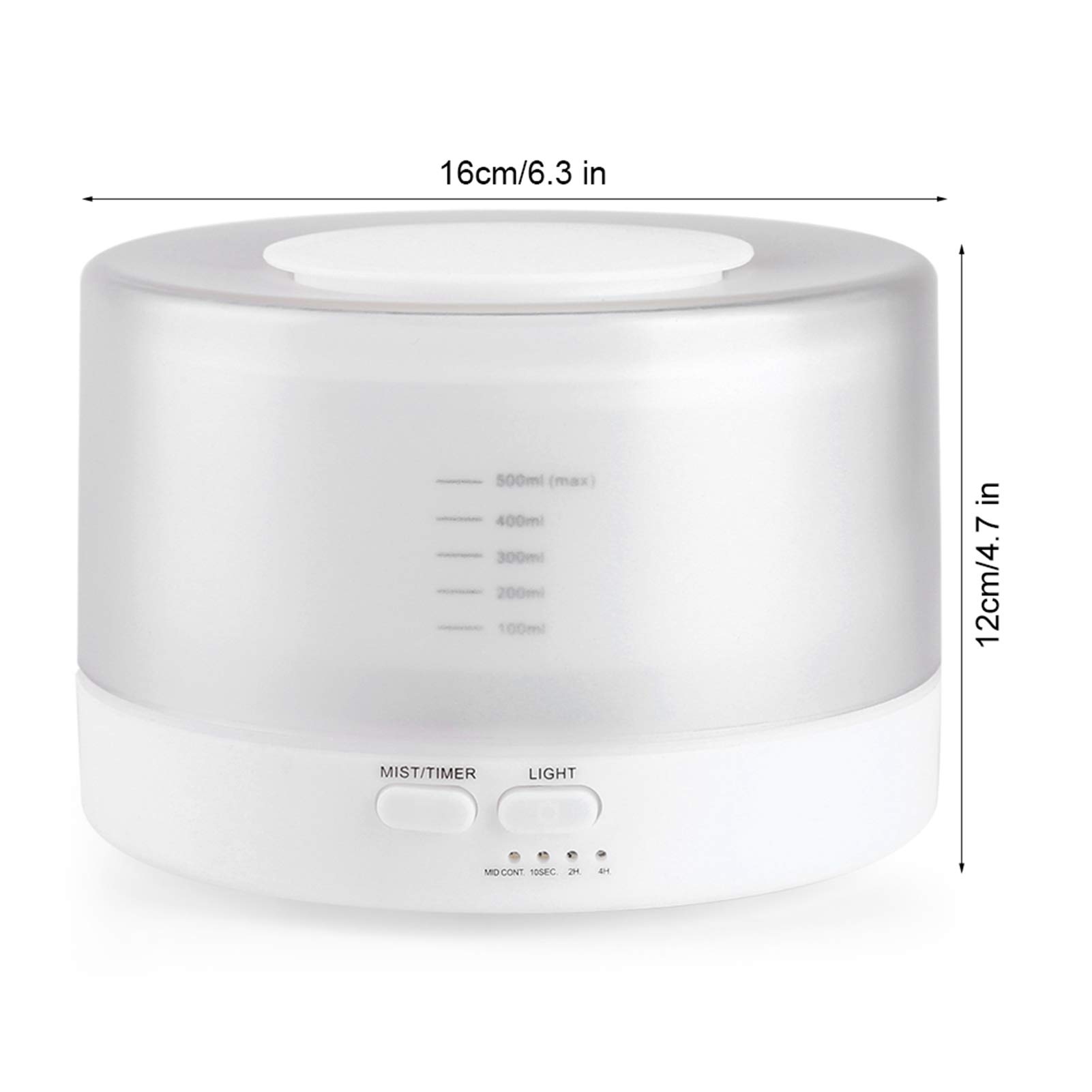 Remote Control 500ML Umidificatore ad ultrasuoni Diffusore di aromi a 7 luci a LED a colori(EU)