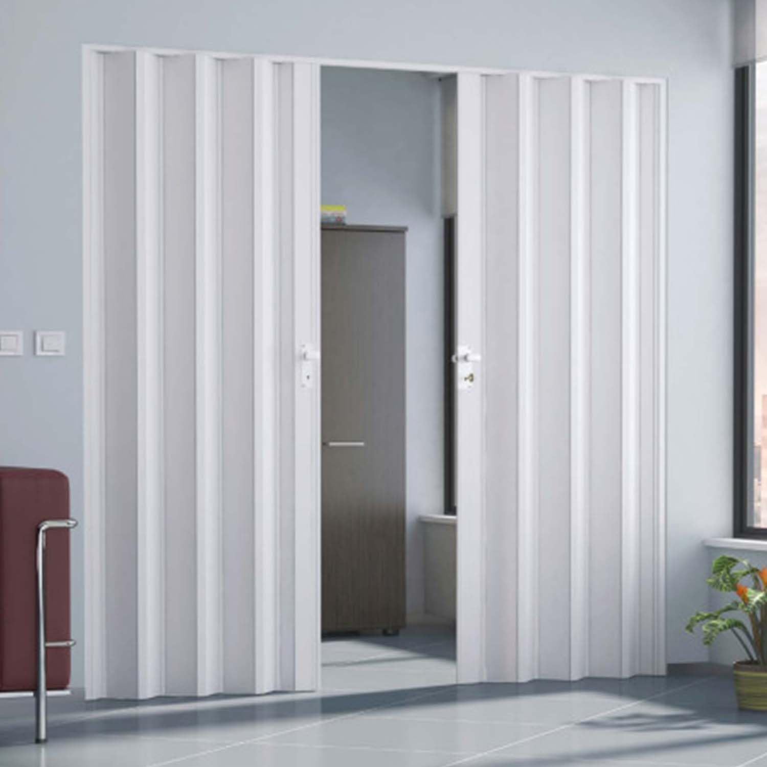 PORTE A SOFFIETTO PVC 82X210 BIANCO (085772)