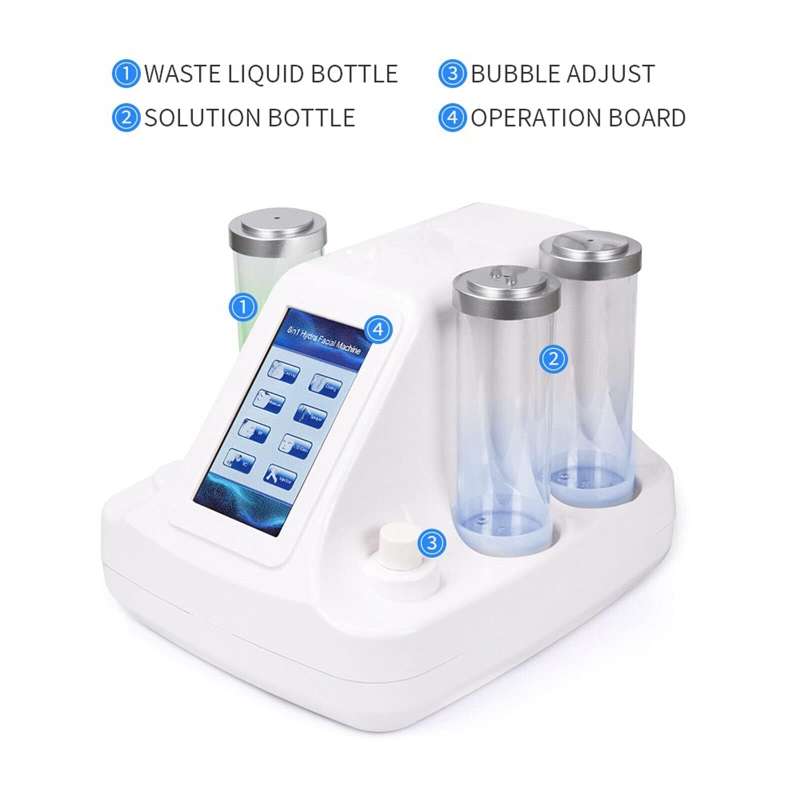 Dispositivo idrofacciale professionale Acqua Idrogeno Ossigeno, Dispositivo di bellezza 6 in 1 Dispositivo per la pulizia del viso, Dispositivo a bolle piccole, Pulizia dei pori e dei punti neri