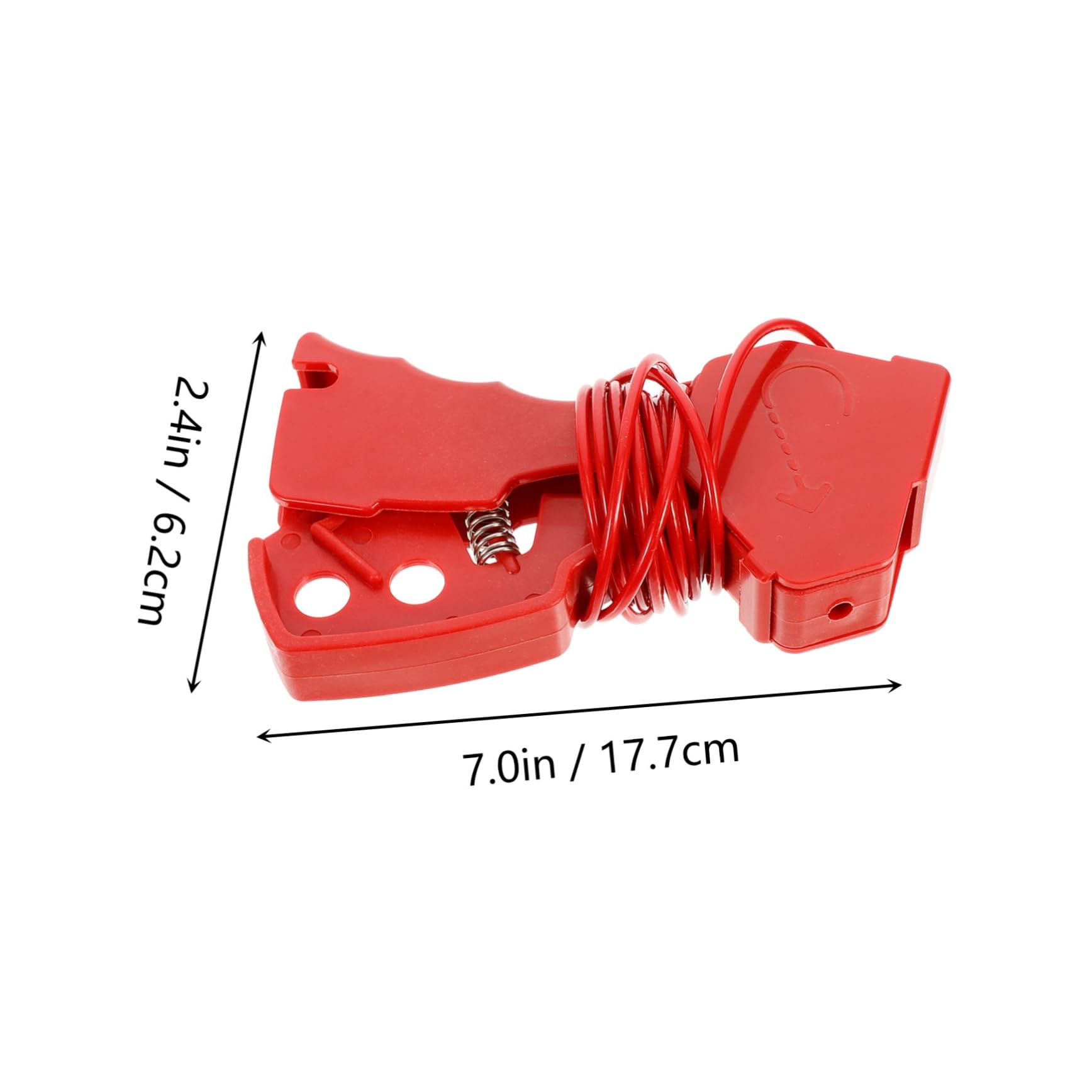 KICHOUSE Lockout Cable Adjustable Industrial Safety Lockout Self-Locking Feature 3.5mm Uv-PVC 2.4m