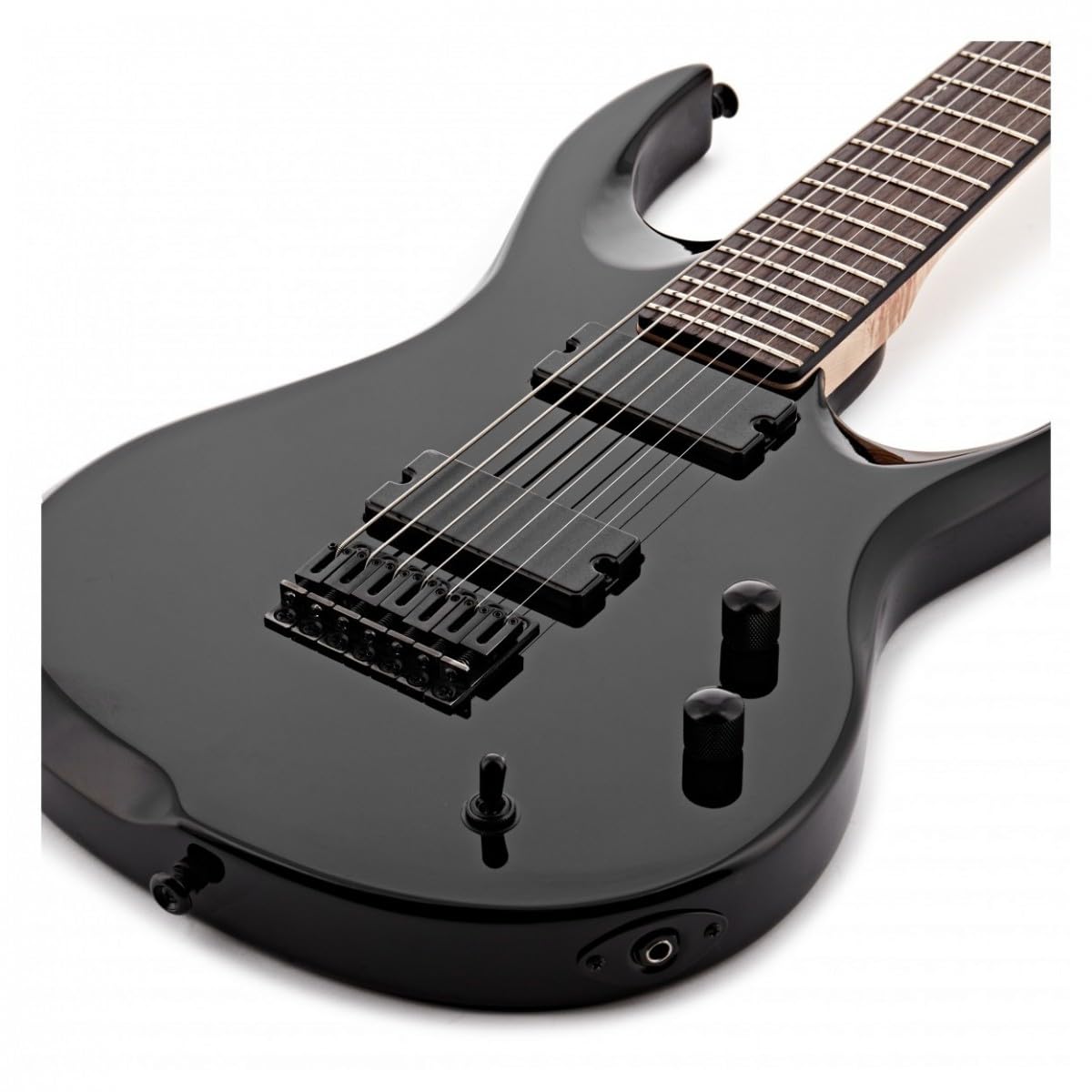 Guitarra Eléctrica 7-Cuerdas 27" Longitud Escala 529 por G4M, Jet Black