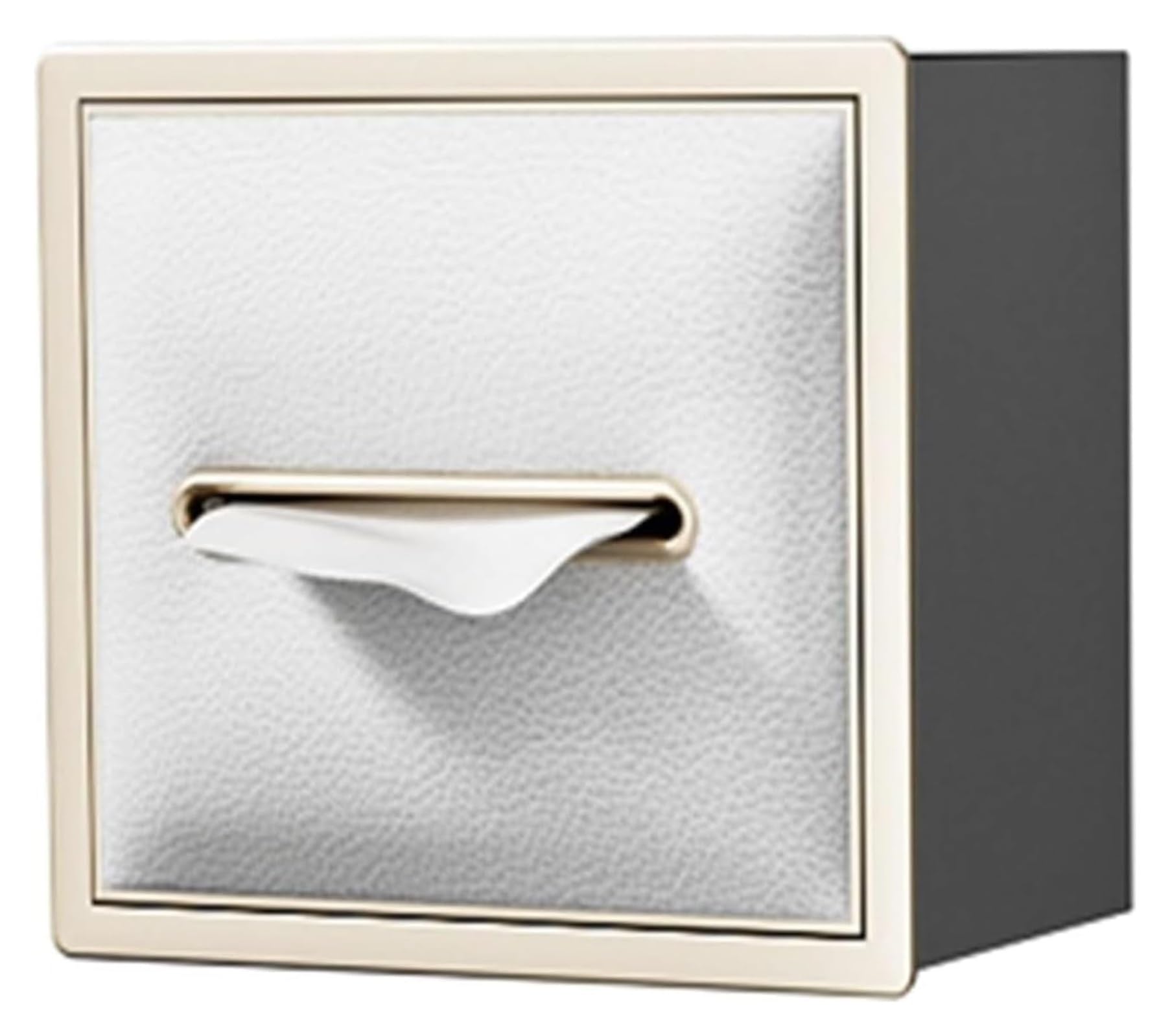 Estante de ducha de acero inoxidable, estante esquinero de pared, soporte integrado para pañuelos, organizador de baño, gris + blanco