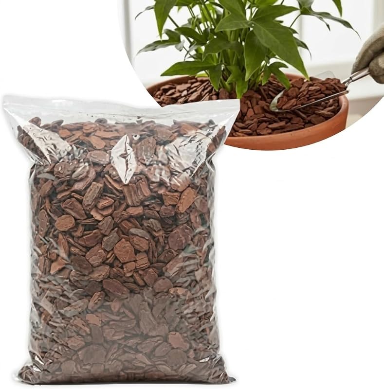 Casca de Pinus 180g para Vasos, Terrários e Paisagismo Premium