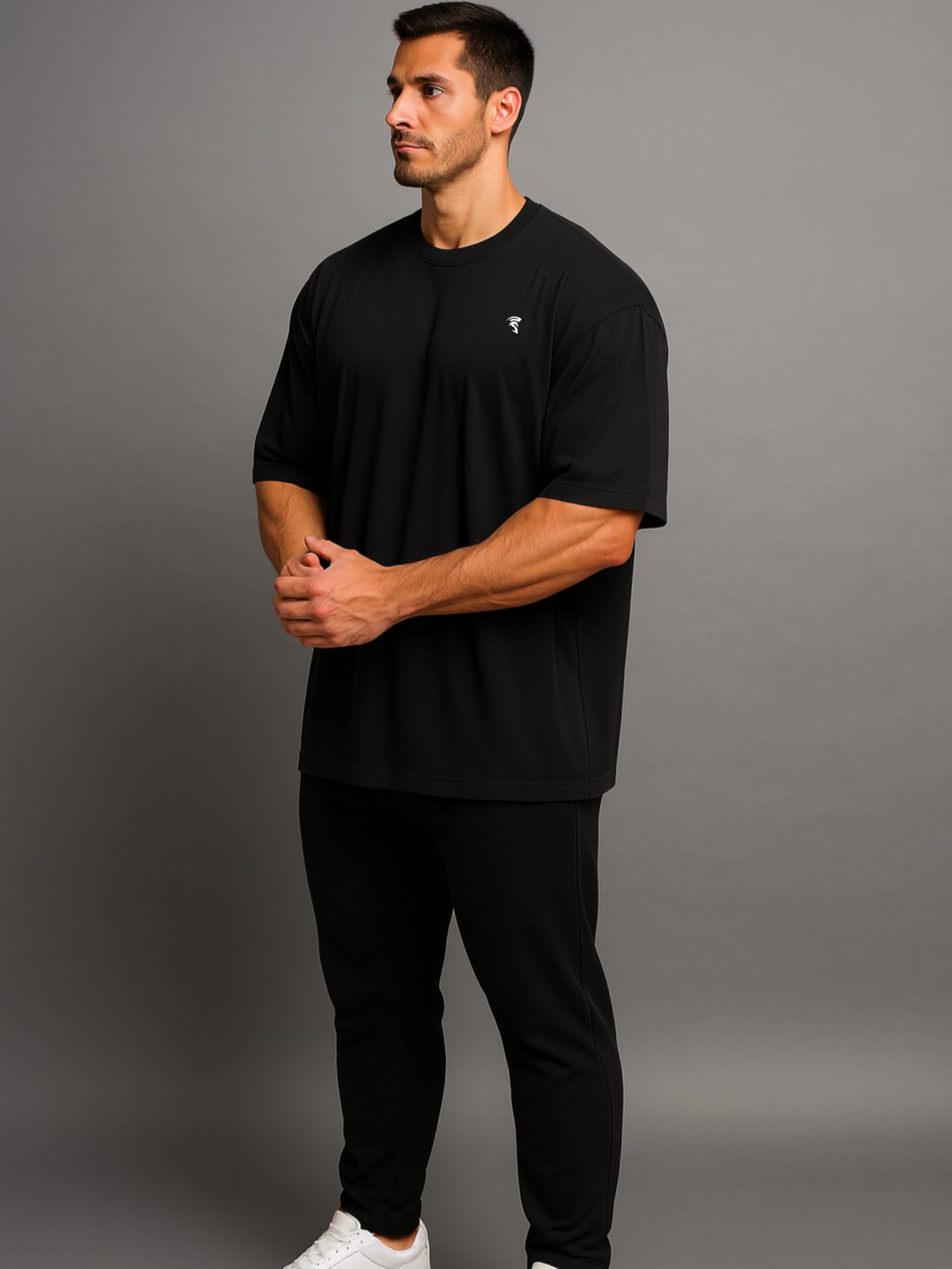 Pump Cover Gym Shirt Uomo Oversize - Fitness T-Shirt Gym Oversize Fit come Pump Cover T-shirt per bodybuilding