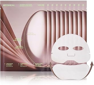 Mediheal Retinol Collagen Cream Lifting Mask (4 Counts) for V Line Mask,Anti-Aging - Helps Reduce Fine Lines & Wrinkles, and Smoothens Skin