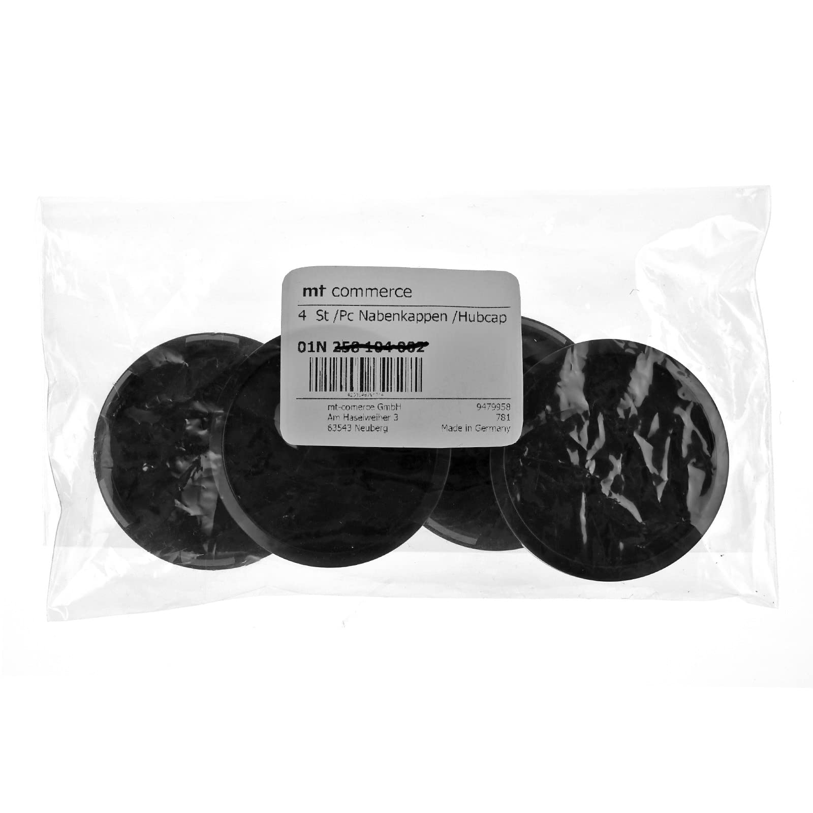 Cache Moyeu Noir SWAWIS - Lot De 4 Enjoliveurs 65mm Pour Jantes Auto - Capuchons De Protection