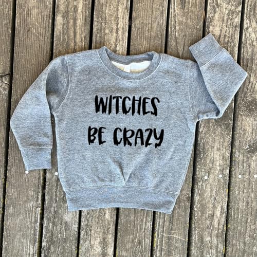 Witches Be Crazy Toddler and Youth Black and Orange Crewneck Sweatshirt2