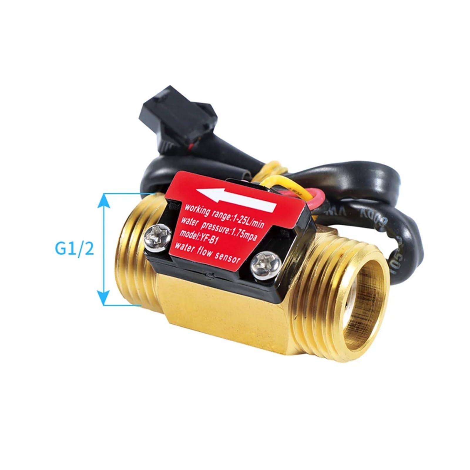 Medidor de caudal de agua, YF-B1 G1/2 Interruptor De Sensor Flujo Agua Medidor Industrial