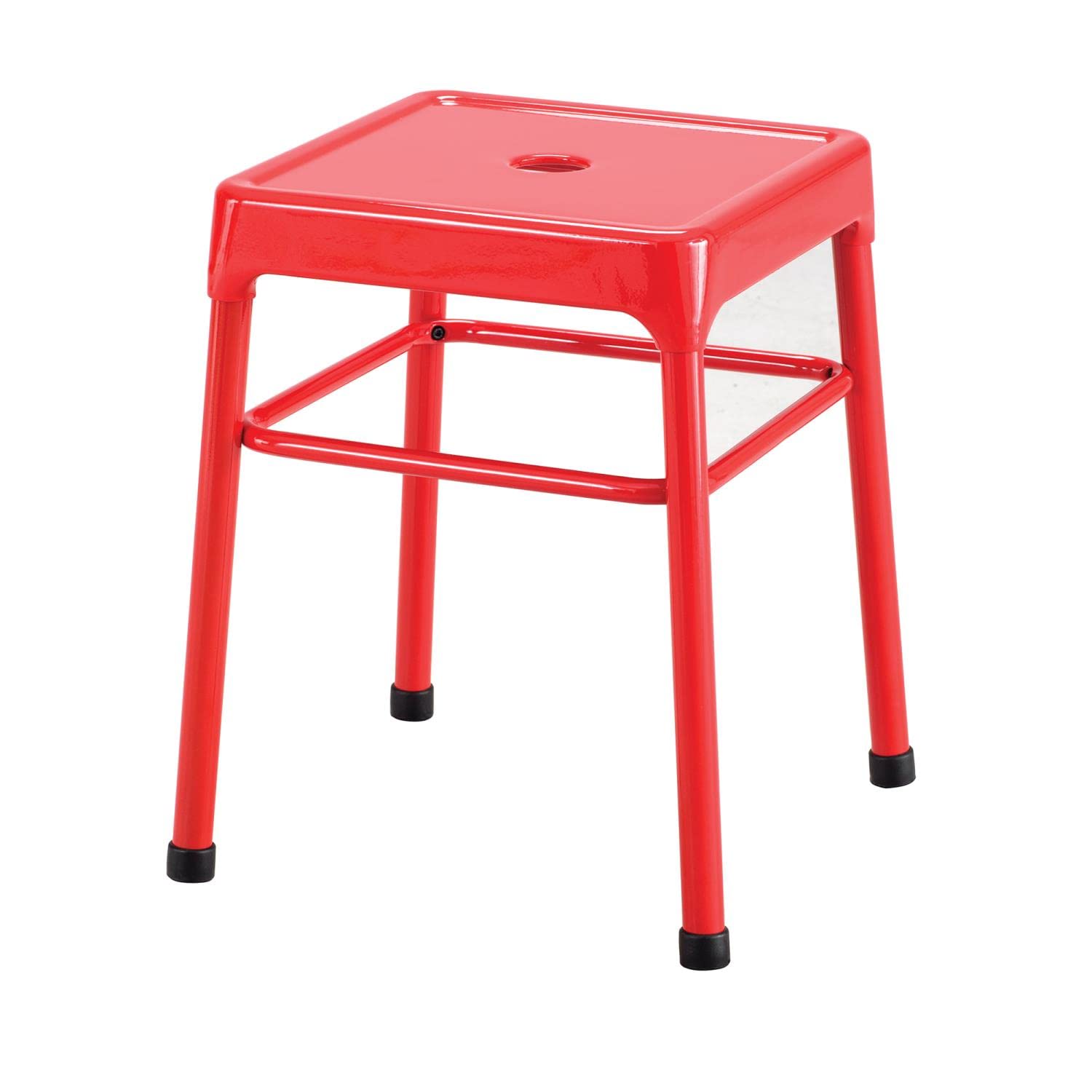 SafcoProducts 6604BL Steel Stool Standard Height Black Modern 18"-High red