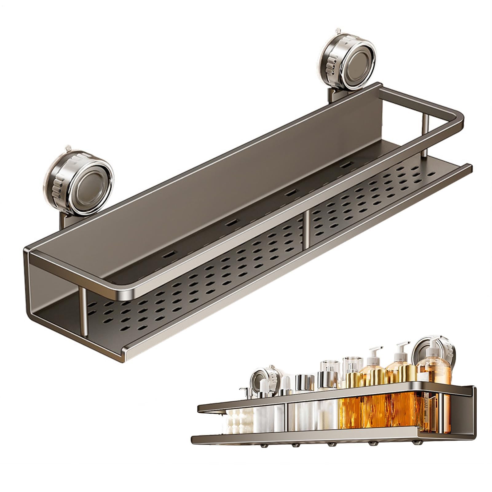 Mensola da bagno salvaspazio senza trapano, montaggio a parete, per casa, dormitorio, appartamento, cucina e soggiorno, versatile per piccoli spazi