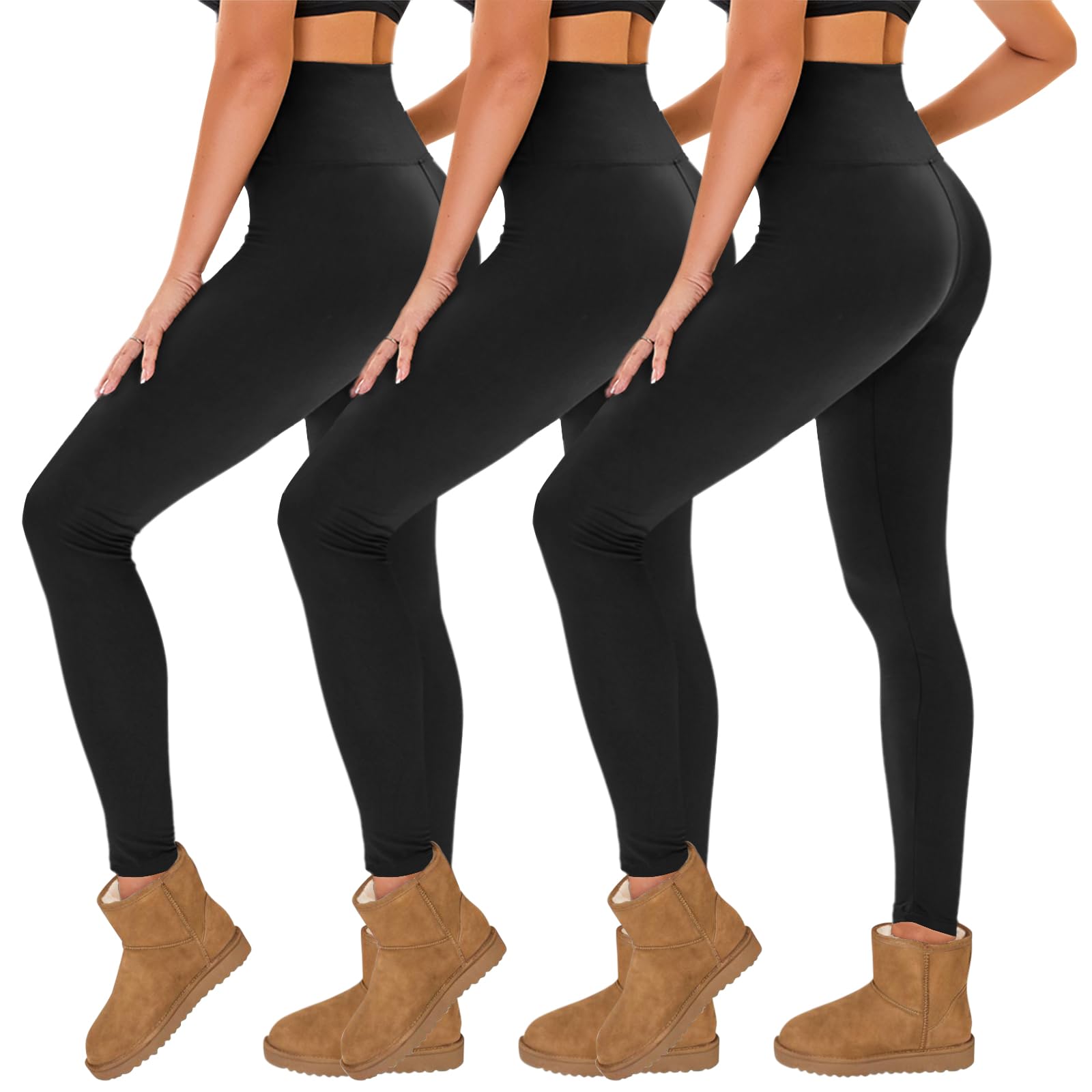 TNNZEET Leggins Termici Donna Vita Alta Termico Invernali Autunno e Inverno