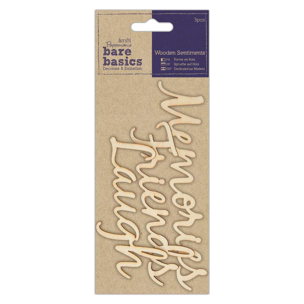 Papermania Natural Wooden Embellishments, One Size