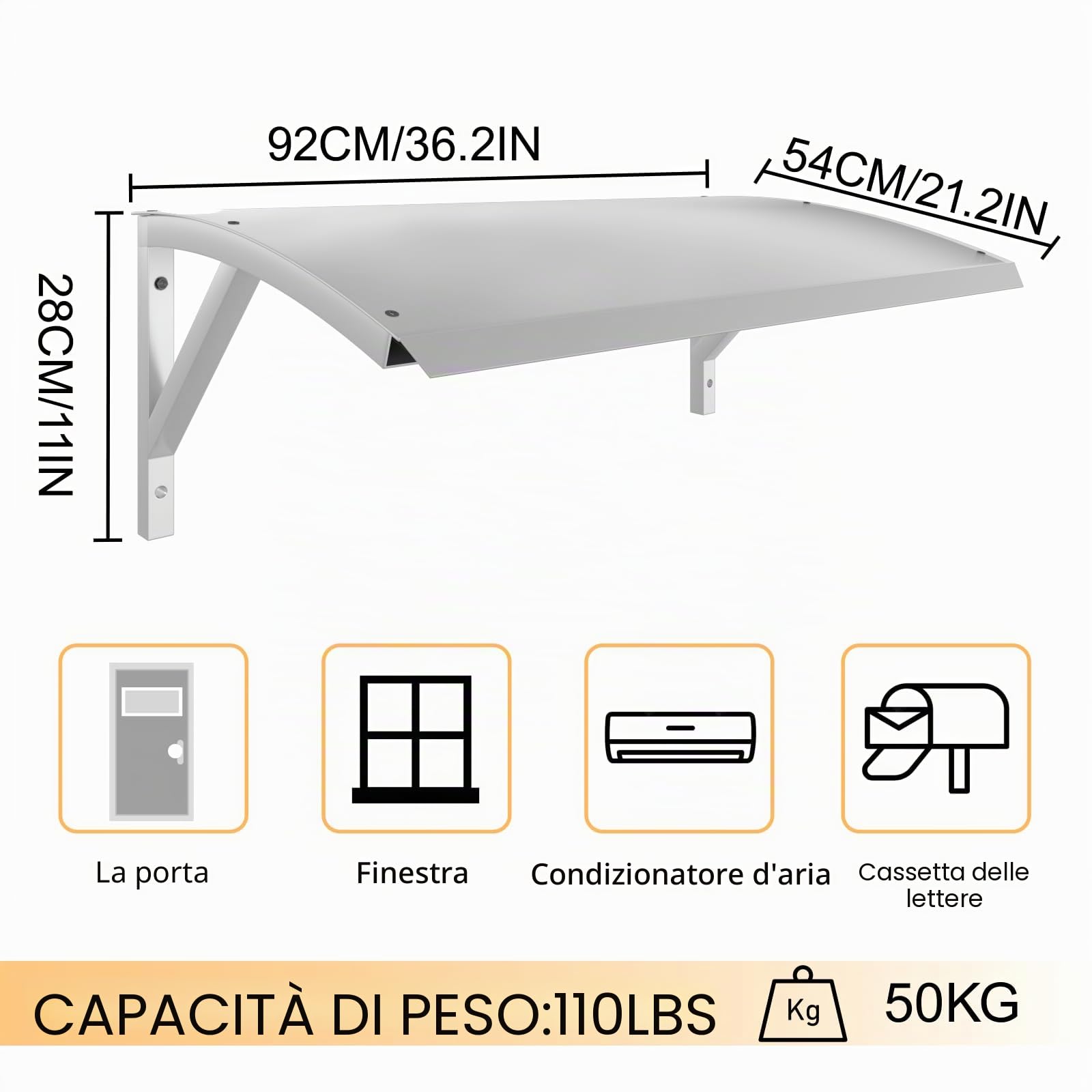 92cm Copertura del Condizionatore D'Aria for Unità Esterne