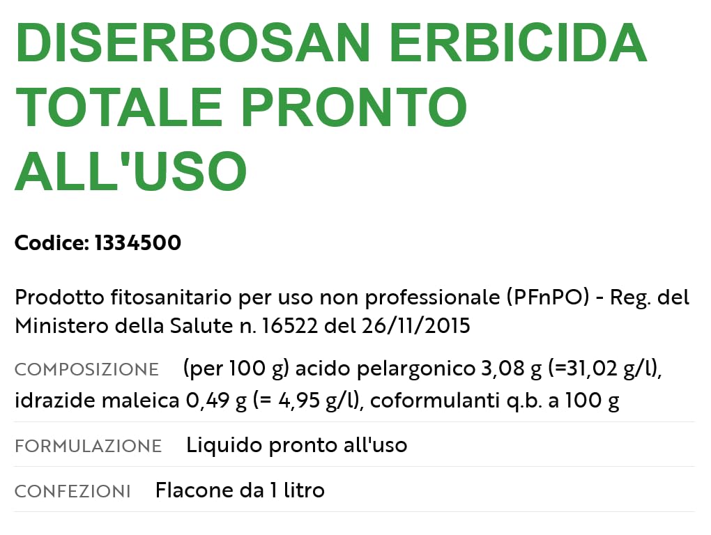 Flortis Diserbosan erbicida RTU. Pack 2pz erbicida totale contro erbe infestanti, muschi, alghe. Diserbante totale. Combatte erbacce da foglia a radici. Diserbante per erbacce a rapido effetto 1000ml